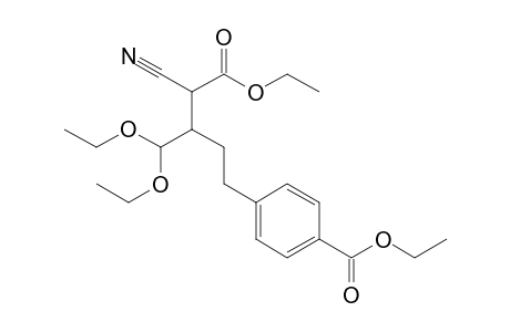 Ethyl 2-cyano-3-(1",1"-diethoxymethynyl)-5-[p-(ethoxycarbonyl)phenyl]pentanoate