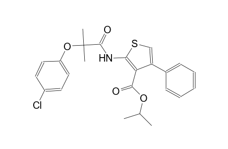 isopropyl 2-{[2-(4-chlorophenoxy)-2-methylpropanoyl]amino}-4-phenyl-3-thiophenecarboxylate