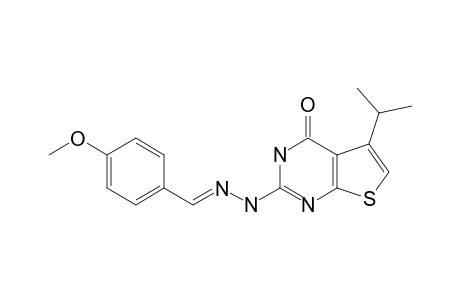 4-METHOXYBENZALDEHYDE-(5-ISOPROPYL-4-OXO-3,4-DIHYDROTHIENO-[2,3-D]-PYRIMIDINE-2-YL)-HYDRAZONE