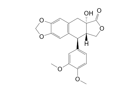 (5S,5aS,8aS)-5-(3,4-dimethoxyphenyl)-8a-hydroxy-5,5a,6,9-tetrahydro-[2]benzofuro[6,5-f][1,3]benzodioxol-8-one
