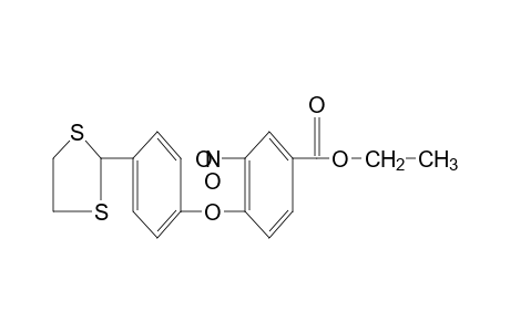 4-[p-(1,3-dithiolan-2-yl)phenoxy]-3-nitrobenzoic acid, ethyl ester