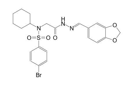 N-{2-[(2E)-2-(1,3-benzodioxol-5-ylmethylene)hydrazino]-2-oxoethyl}-4-bromo-N-cyclohexylbenzenesulfonamide