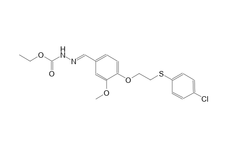 ethyl (2E)-2-(4-{2-[(4-chlorophenyl)sulfanyl]ethoxy}-3-methoxybenzylidene)hydrazinecarboxylate