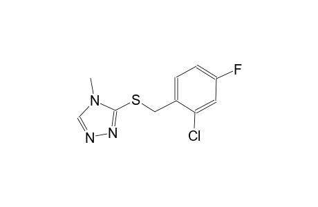 3-[(2-Chloro-4-fluorobenzyl)sulfanyl]-4-methyl-4H-1,2,4-triazole