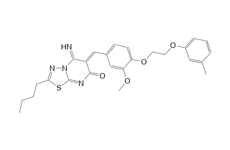 7H-[1,3,4]thiadiazolo[3,2-a]pyrimidin-7-one, 2-butyl-5,6-dihydro-5-imino-6-[[3-methoxy-4-[2-(3-methylphenoxy)ethoxy]phenyl]methylene]-, (6Z)-