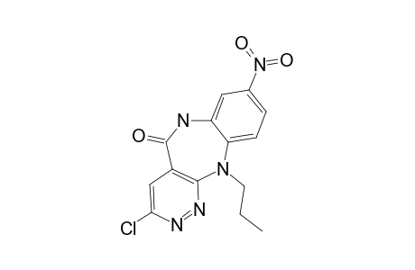 3-CHLORO-6,11-DIHYDRO-8-NITRO-11-PROPYL-5-H-PYRIDAZINO-[3.4-B]-[1.5]-BENZODIAZEPIN-5-ONE