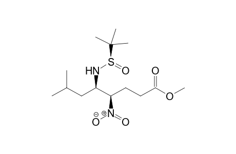 (4R*,5R,RS)-Methyl N-(tert-butanesulfinyl)-5-amino-7-methyl-4-nitrooctanoate