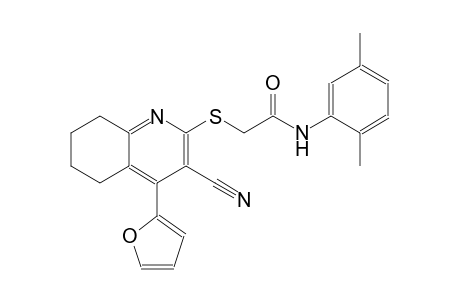 acetamide, 2-[[3-cyano-4-(2-furanyl)-5,6,7,8-tetrahydro-2-quinolinyl]thio]-N-(2,5-dimethylphenyl)-