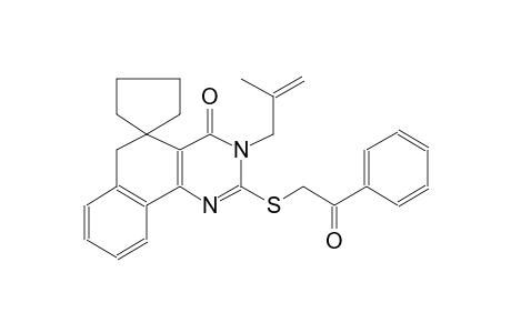3-(2-methylallyl)-2-((2-oxo-2-phenylethyl)thio)-3H-spiro[benzo[h]quinazoline-5,1'-cyclopentan]-4(6H)-one