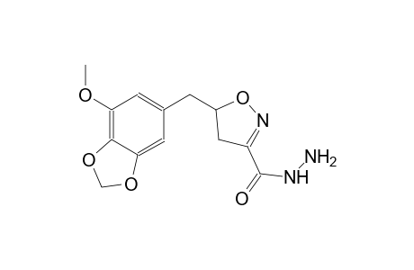 3-isoxazolecarboxylic acid, 4,5-dihydro-5-[(7-methoxy-1,3-benzodioxol-5-yl)methyl]-, hydrazide