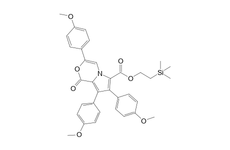 1-keto-3,7,8-tris(4-methoxyphenyl)pyrrolo[2,1-c][1,4]oxazine-6-carboxylic acid 2-trimethylsilylethyl ester