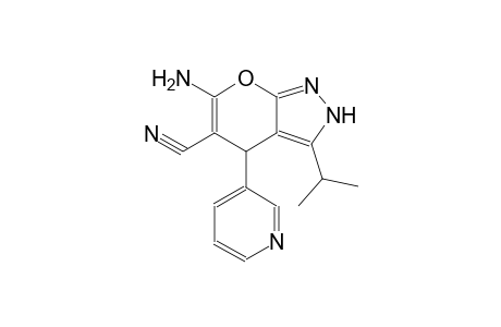 6-amino-3-isopropyl-4-(3-pyridinyl)-2,4-dihydropyrano[2,3-c]pyrazole-5-carbonitrile