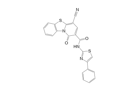 4-Cyano-1-oxo-N-(4-phenylthiazol-2-yl)-1H-pyrido[2,1-b]benzothiazole-2-carboxamide