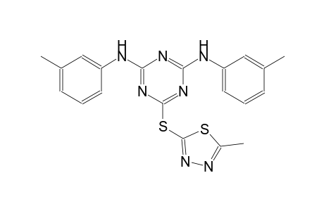 2-N,4-N-bis(3-methylphenyl)-6-[(5-methyl-1,3,4-thiadiazol-2-yl)sulfanyl]-1,3,5-triazine-2,4-diamine