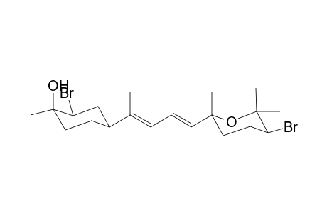 2-Bromanyl-4-[(2E,4E)-5-(5-bromanyl-2,6,6-trimethyl-oxan-2-yl)penta-2,4-dien-2-yl]-1-methyl-cyclohexan-1-ol