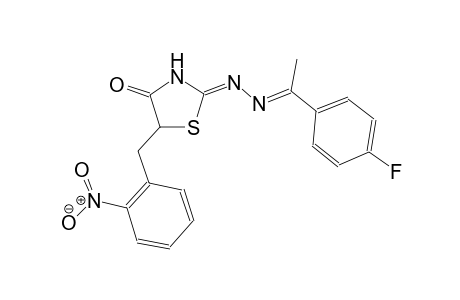 4-thiazolidinone, 2-[(2E)-2-[1-(4-fluorophenyl)ethylidene]hydrazono]-5-[(2-nitrophenyl)methyl]-, (2Z)-