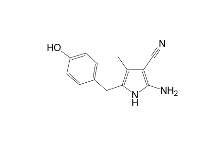 1H-Pyrrole-3-carbonitrile, 2-amino-5-[(4-hydroxyphenyl)methyl]-4-methyl-