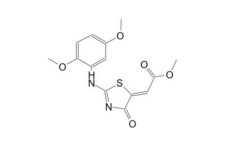 methyl (2Z)-(2-(2,5-dimethoxyanilino)-4-oxo-1,3-thiazol-5(4H)-ylidene)ethanoate