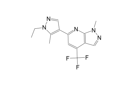 1H-pyrazolo[3,4-b]pyridine, 6-(1-ethyl-5-methyl-1H-pyrazol-4-yl)-1-methyl-4-(trifluoromethyl)-