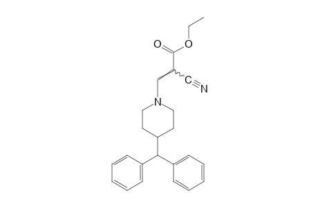 alpha-cyano-4-(diphenylmethyl)-1-piperidineacrylic acid, ethyl ester