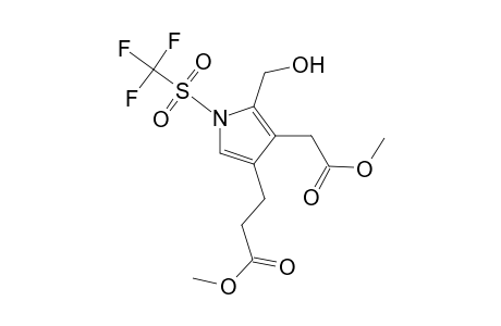 1H-Pyrrole-3-propanoic acid, 5-(hydroxymethyl)-4-(2-methoxy-2-oxoethyl)-1-[(trifluoromethyl)sulfonyl]-, methyl ester