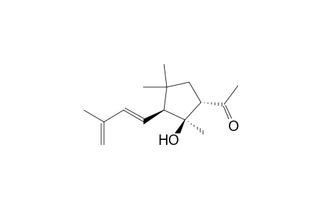 Ethanone, 1-[2-hydroxy-2,4,4-trimethyl-3-(3-methyl-1,3-butadienyl)cyclopentyl]-, [1.alpha.,2.alpha.,3.beta.(E)]-(.+-.)-