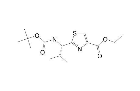 (R)-2-[1-N-TERT.-BUTOXYCARBONYL-AMINO]-ISOBUTYLTHIAZOLE-4-CARBOXYLIC-ACID-ETHYLESTER