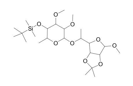 .alpha.-L-Mannofuranoside, methyl 6-deoxy-5-O-[6-deoxy-4-O-[(1,1-dimethylethyl)dimethylsilyl]-2,3-di-O- methyl-.alpha.-D-allopyranosyl]-2,3-O-(1-methylethylidene)-
