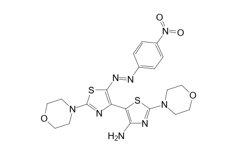 4-Amino-2-morpholino-5-[5'-(4"-nitrophenylazo)-2'-morpholinothiazol-4'-yl]thiazole