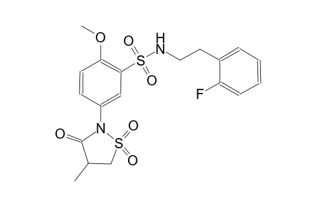 benzenesulfonamide, N-[2-(2-fluorophenyl)ethyl]-2-methoxy-5-(4-methyl-1,1-dioxido-3-oxo-2-isothiazolidinyl)-