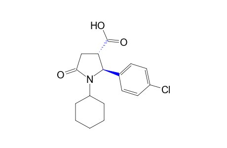trans-2-(p-CHLOROPHENYL)-1-CYCLOHEXYL-5-OXO-3-PYRROLIDINECARBOXYLIC ACID