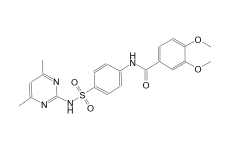N-(4-{[(4,6-dimethyl-2-pyrimidinyl)amino]sulfonyl}phenyl)-3,4-dimethoxybenzamide