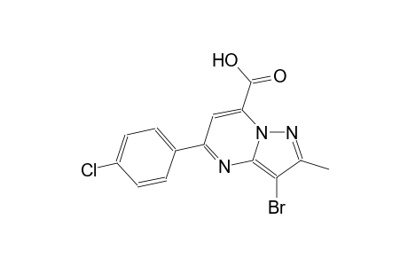 pyrazolo[1,5-a]pyrimidine-7-carboxylic acid, 3-bromo-5-(4-chlorophenyl)-2-methyl-