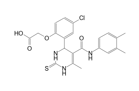 (4-chloro-2-{5-[(3,4-dimethylanilino)carbonyl]-6-methyl-2-thioxo-1,2,3,4-tetrahydro-4-pyrimidinyl}phenoxy)acetic acid