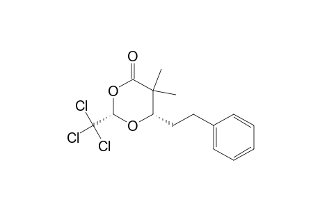 cis-5,5-Dimethyl-6-phenethyl-2-trichloromethyl-1,3-dioxan-4-one