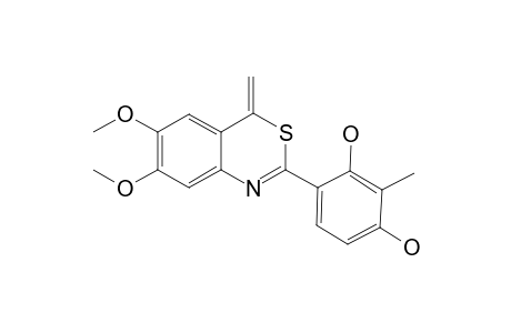 4-(6,7-Dimethoxy-4-methylidene-4H-3,1-benzothiazin-2-yl)-2-methylbenzene-1,3-diol