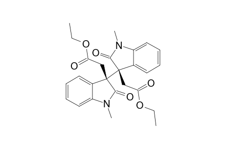2-[(3R)-3-[(3R)-3-(2-ethoxy-2-keto-ethyl)-2-keto-1-methyl-indolin-3-yl]-2-keto-1-methyl-indolin-3-yl]acetic acid ethyl ester
