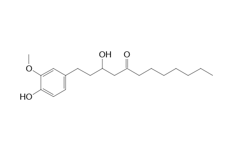 3-hydroxy-1-(4-hydroxy-3- methoxyphenyl)dodecan-5-one