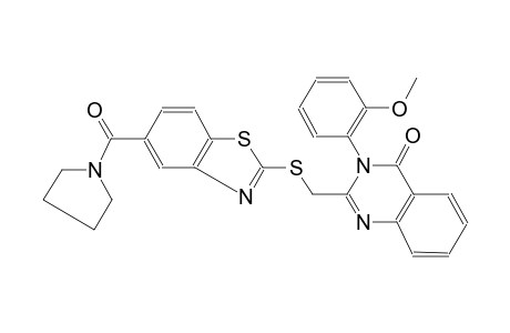 3-(2-methoxyphenyl)-2-({[5-(1-pyrrolidinylcarbonyl)-1,3-benzothiazol-2-yl]sulfanyl}methyl)-4(3H)-quinazolinone