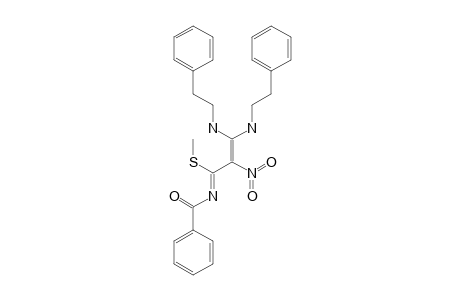 N-(1-(METHYLTHIO)-2-NITRO-3,3-BIS-(2-PHENYLETHYLAMINO)-PROP-2-ENYLIDENE)-BENZAMIDE