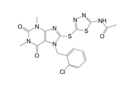 N-(5-{[7-(2-chlorobenzyl)-1,3-dimethyl-2,6-dioxo-2,3,6,7-tetrahydro-1H-purin-8-yl]sulfanyl}-1,3,4-thiadiazol-2-yl)acetamide