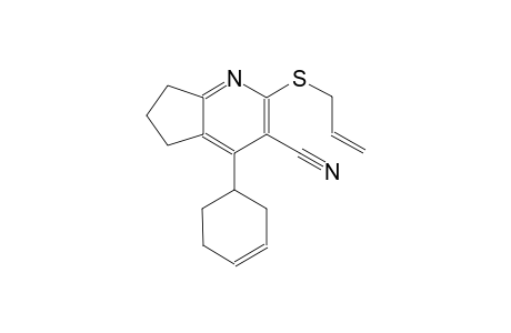 5H-cyclopenta[b]pyridine-3-carbonitrile, 4-(3-cyclohexen-1-yl)-6,7-dihydro-2-(2-propenylthio)-
