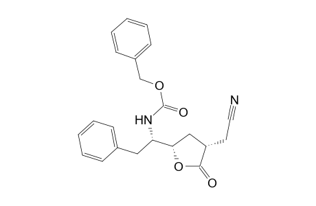 (3'S,5'S,1''S)-2-{5-[1-(Benzyloxycarbonylamino)-2-phenylethyl]-4,5-dihydro-2-oxo-(3H)-fur-3-yl}eyhanenitrile