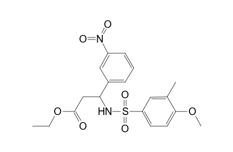 3-[(4-methoxy-3-methyl-phenyl)sulfonylamino]-3-(3-nitrophenyl)propionic acid ethyl ester