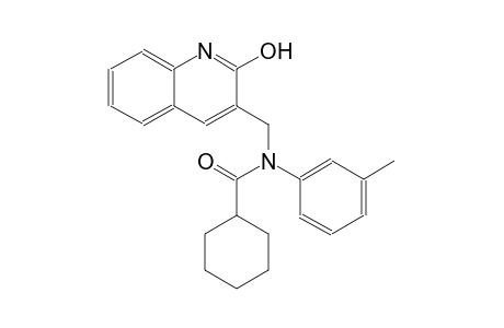 N-[(2-hydroxy-3-quinolinyl)methyl]-N-(3-methylphenyl)cyclohexanecarboxamide