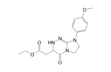 Ethyl 2-[4-oxo-8-(4-methoxyphenyl)-2H-3,4,6,7-tetrahydroimidazo[2,1-c][1,2,4]triazin-3-yl]acetate
