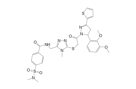 benzamide, N-[[5-[[2-[5-(2,3-dimethoxyphenyl)-4,5-dihydro-3-(2-thienyl)-1H-pyrazol-1-yl]-2-oxoethyl]thio]-4-methyl-4H-1,2,4-triazol-3-yl]methyl]-4-[(dimethylamino)sulfonyl]-