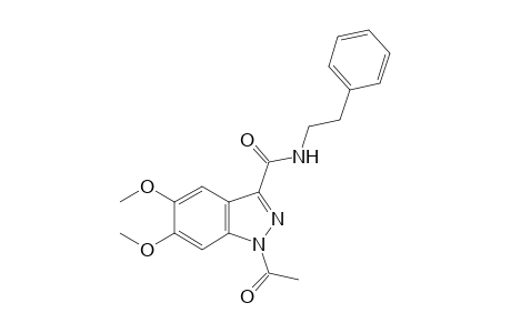 1-acetyl-5,6-dimethoxy-N-phenethyl-1H-indazole-3-carboxamide