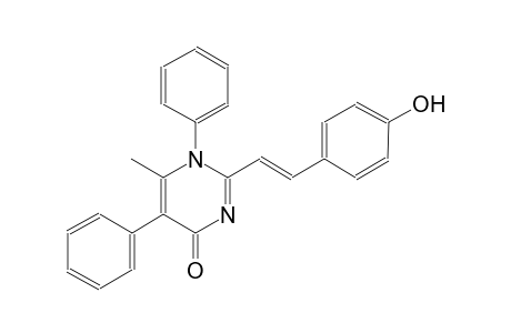 2-[(E)-2-(4-hydroxyphenyl)ethenyl]-6-methyl-1,5-diphenyl-4(1H)-pyrimidinone