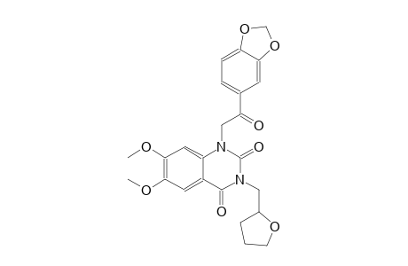 1-[2-(1,3-benzodioxol-5-yl)-2-oxoethyl]-6,7-dimethoxy-3-(tetrahydro-2-furanylmethyl)-2,4(1H,3H)-quinazolinedione